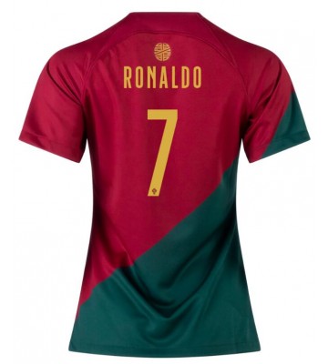 Portugalia Cristiano Ronaldo #7 Koszulka Podstawowych Kobiety MŚ 2022 Krótki Rękaw